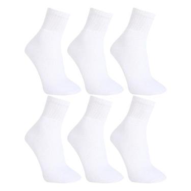 Imagem de Kit Meia Trifil Cano Médio Atoalhada - 6 Peças, Branco, 39/43