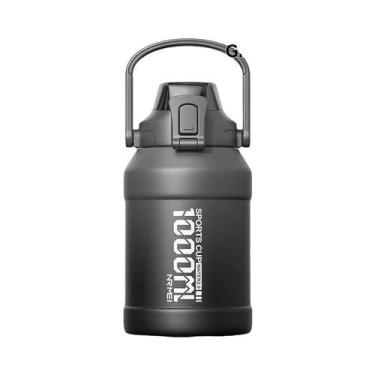 Imagem de Garrafa Térmica De Aço Inoxidável De Grande Capacidade Com Canudo, Cop