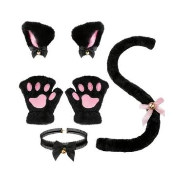 Imagem de Conjunto De Luvas De Inverno Com Pata De Gato, Luvas Fofas De Desenho 