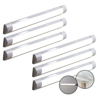 Imagem de 6 Luminaria Led Line 36w Luz Branco Frio Sobrepor Taschibra