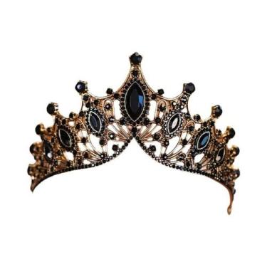 Imagem de Tiara De Noiva Em Cristal Prateado Com Strass, Coroa De Cristal Nobre 