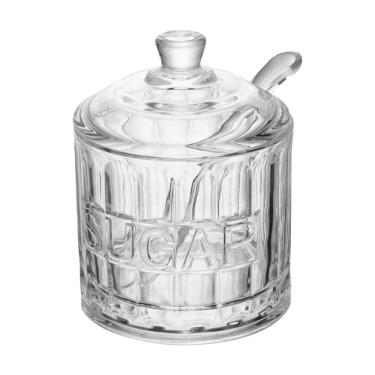 Imagem de Açucareiro Harmony Com Colher Transparente 10cm x 8,5cm Vidr