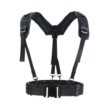 Imagem de Cinto Tático Ajustável Masculino Para Uso Externo Com Suspensório Tipo