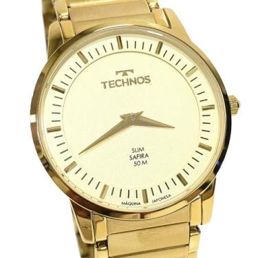 Imagem de Relógio Technos Masculino Analógico Classic Slim GL22AA/1X, dourado