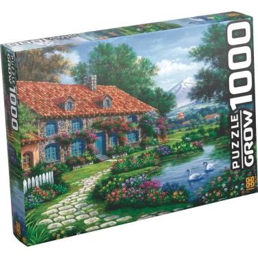 Imagem de Quebra-Cabeça - 1000 Peças - Recanto dos Cisnes 03458 - Grow