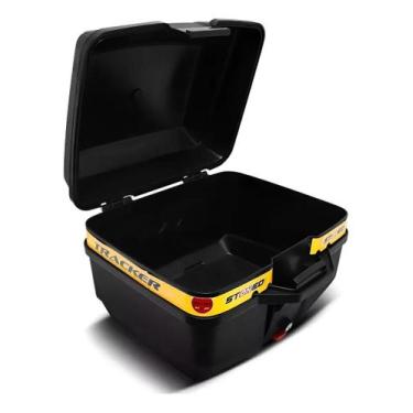 Imagem de Bau Moto Bauleto Stoned 35 Litros Com Base Universal Traseiro, Amarelo