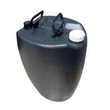 Imagem de Galão-Bombona Preto 50 Litros Tampa fixa-Reuso - DM Tambores