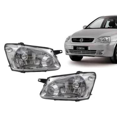 Imagem de Par farol mascara cromada corsa classic 2011 12 13 14 15 16 - BBS / AI