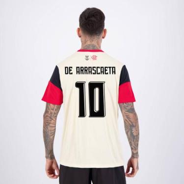 Imagem de Camisa Flamengo Clamor Bege 10 De Arrascaeta - Braziline, P