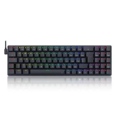 Imagem de Teclado mecanico gamer ashe rgb switch blue redragon k626-kb-b preto