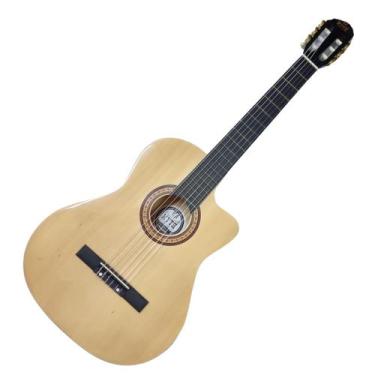 Imagem de Violão Nylon Elétrico Myth Clássico 39 Com Cutway Brilho, Natural + Da