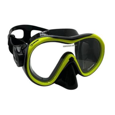 Imagem de Máscara de Mergulho Fox Fun Dive, Lente única em Silicone, Preto, Amar