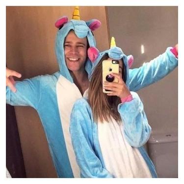 Imagem de Pijama Unicórnio Infantil E Adulto Macacão Kigurumi Cosplay - Fantasia