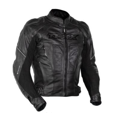 Imagem de Jaqueta Couro Cupim Masculina Moto Proteção Texx Sniper, 5XL, PRETA