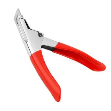 Imagem de Alicate Profissional Cortador Unhas Postiças Vermelho - PAIE PROFESSIO