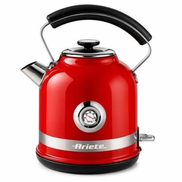 Imagem de Chaleira elétrica ariete moderna 1,7l em aço inox 1500w vermelho 127v 