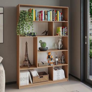 Imagem de Estante de Livros 120CMX180CM 5 Prateleiras Seattle Yescasa Marrom/Ama