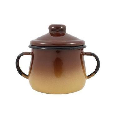 Imagem de Açucareiro Esmaltado nº10 - 500ml - Ewel - Esmaltado Ewel, Marrom