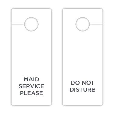 Imagem de Hotel & Motel Do Not Disturb/Maid Service Porta Tag Hanger 7,6 x 20,32 cm, 100 por caixa