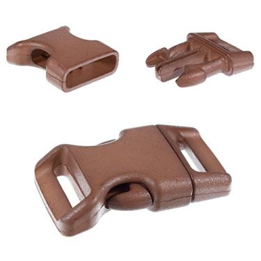 Imagem de Fivelas de liberação lateral de 1,5 cm PARACORD PLANET – – Disponível em pacotes com 5, 10 e 20 (Marrom, 5 unidades)