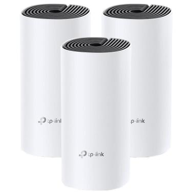 Imagem de Roteador TP-Link deco M4 Kit C/3 Archer AC1200 Wireless gigabit Dual Band 2,4ghz e 5Ghz Portas Lan Gigabit