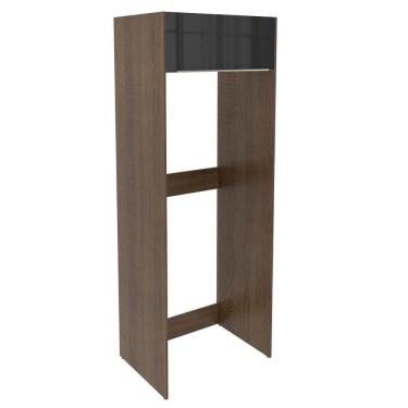 Imagem de Porta Geladeira Madesa Lux 1 Porta Basculante - Rustic/Preto