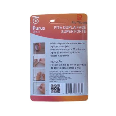 Imagem de Fita Dupla Face Super Forte Purus 1,8 Cm X 2 Metros