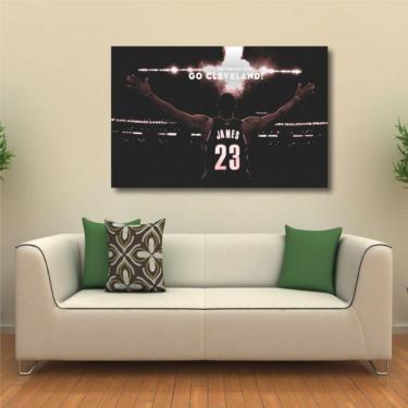 Imagem de Quadro decorativo Cleveland LeBron James Tela em Tecido