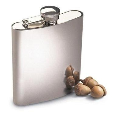 Imagem de Cantil Porta Bebida De Bolso 210ml Inox - Whisky Vodka Rum