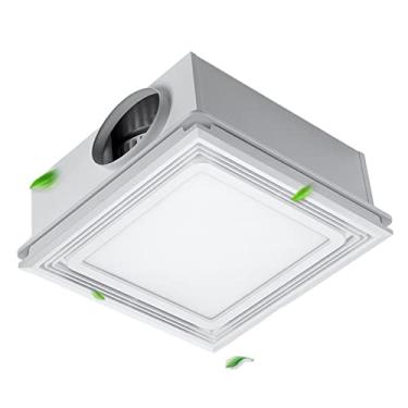 Imagem de Fã exausto Espaço de teto integrado com luz com luz, 30 × 30cm de cozinha e banheiro combo de iluminação de ventilação, forte ventilação de exaustão de montagem no teto Ventiladores de ventilação