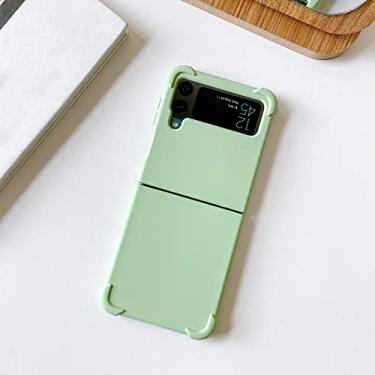 Imagem de Air-Bag Silicone Fold Case para Samsung Galaxy Z Filp 4 3 5G Capa Protetora Leve Shell Phone Shell Soft Bumper, verde menta, para Galaxy Z Flip 4