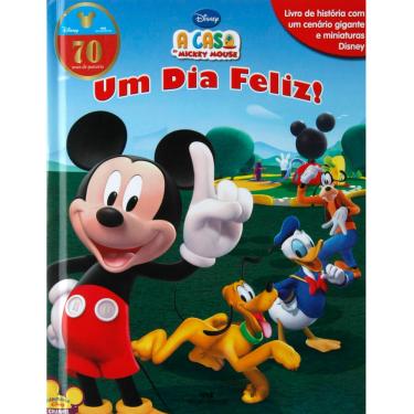 Imagem de Livro - A Casa de Mickey Mouse - Um Dia Feliz! - Cenário Gigante e 12 Miniaturas Disney