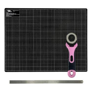 Imagem de Base Placa Tapete de Corte A1 90x60 Régua Metal 60cm Cortador 45mm Patchwork Artesanato Scrapbook