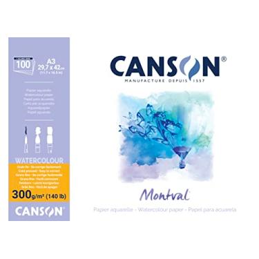 Imagem de Bloco Jumbo Textura Fina A3 300g/m², Canson, 60006652, Montval, 100 Folhas