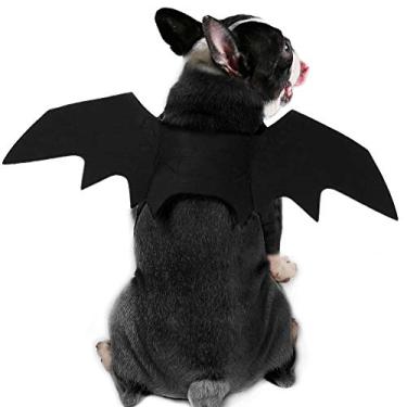Imagem de asa de cachorro saltadores de cachorro cão asa de halloween de asas para cães bicho de estimação vestidos prop asa de morcego asa dia das bruxas simples roupas adereços