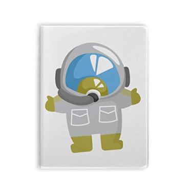 Imagem de Caderno de astronauta adorável modelo Universo e alienígena, capa macia para diário