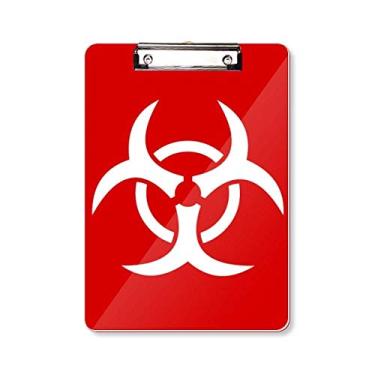 Imagem de Placa de prancheta quadrada vermelha para placa de aviso para infecção A4