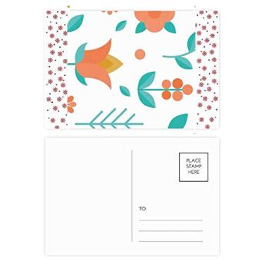 Imagem de Cartão postal de Natal com flor verde laranja para decoração de plantas Cartão postal Blessing