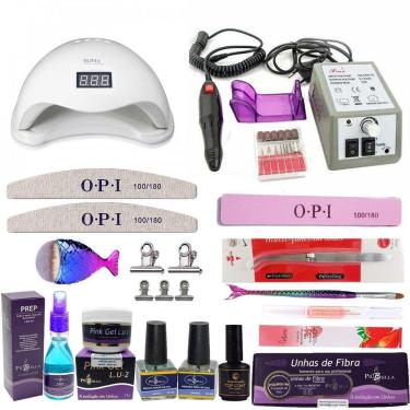 Imagem de Kit Piubella Fibra Cabine Sun 48W Bvolt+ Lixa Mercedes Bvolt