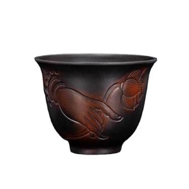 Imagem de Xícara de chá Kung Fu de 65 ml de cerâmica roxa xícara única Zen retrô conjunto de chá doméstico de cerâmica