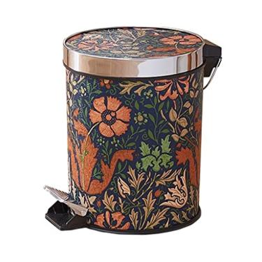 Imagem de Cesta De Lixo Lata De Lixo Interna Lata De Lixo De Pedal Grande Estilo Europeu Lata De Lixo De Cozinha Adequada Para Armazenamento De Lixo Interno E Externo Lata De Lixo Lixeira,Ouro,Médio,Pleasan