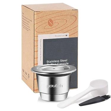 Imagem de Cápsula Reutilizável Inox Nespresso Com Tampa + Acessórios - Youtek
