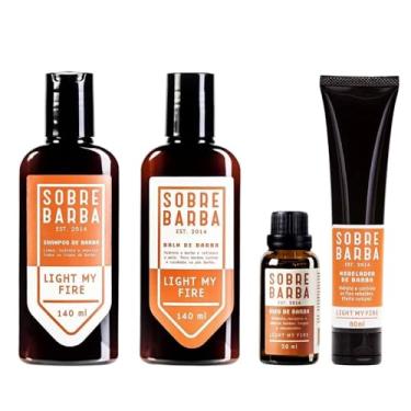 Imagem de Kit para Barba - Shampoo + Balm + Óleo + Modelador Sobrebarba Light My Fire
