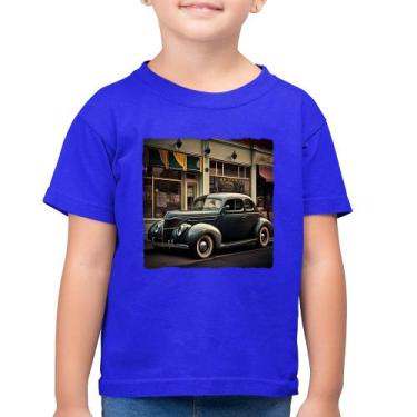 Imagem de Camiseta Algodão Infantil Carro Clássico Na Cidade - Foca Na Moda