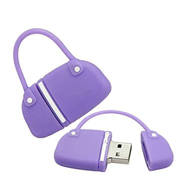 Imagem de Pen Drive USB em formato de bolsa de 32 GB, pen drive de memória, pen drives USB Flash Disk Thumb Drive U Disk USB Drive USB 2.0 Pen Drive PenDrive (roxo)