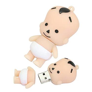 Imagem de OneSquareCore Flash Drive em forma de bebê de 128 GB USB Flash Drive Memory Stick Thum Drive USB Flash Disk U Pen Drive USB Disk Pen Drive USB Armazenamento externo USB Stick PenDrive (branco)