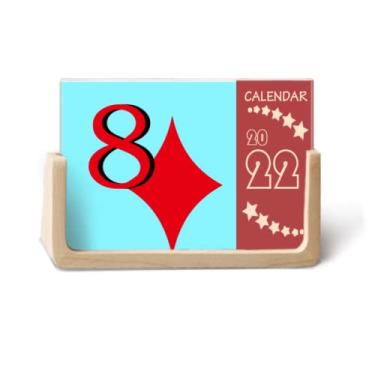 Imagem de Agenda Wealth Diamond 8 Poker 2022 Calendário de mesa para 12 meses