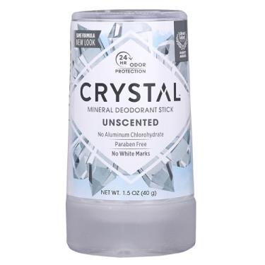 Imagem de Desodorante mineral Crystal Stick - Desodorante corporal sem cheiro com proteção contra odores 24 horas, não mancha e não gruda, desodorante de tamanho viagem, sem cloreto de alumínio e parabenos, 400 ml