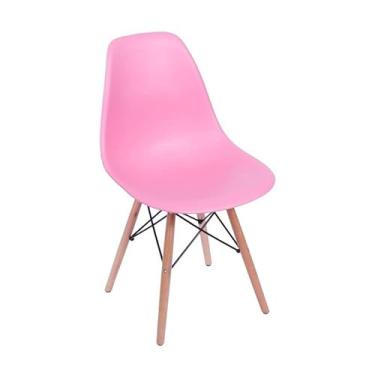 Imagem de Cadeira Charles Eames Wood Design Eiffel Jantar Rosa