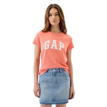 Imagem de GAP Camiseta feminina com logotipo clássico, Cupido rosa, M